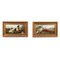 Eastern European Artist, Couple in Folk Costume, Oil on Canvas Paintings, Framed, Set of 2 1