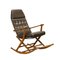 Italian Rocking Chair in Poplar, 1960s 1