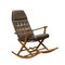 Italian Rocking Chair in Poplar, 1960s, Image 1