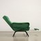 Italian Armchair in Green Fabric, 1960s 4