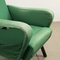 Italian Armchair in Green Fabric, 1960s 8