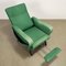 Fauteuil en Tissu Vert, Italie, 1960s 3