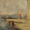 Italienischer Künstler, Blick auf Venedig, 20. Jh., Öl auf Karton, Gerahmt 3