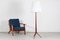 Lámpara de pie danesa moderna de teca con pantalla de Robert Kasal Le Klint, años 50, Imagen 10