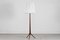 Lámpara de pie danesa moderna de teca con pantalla de Robert Kasal Le Klint, años 50, Imagen 1