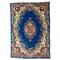 Tapis Mahal Vintage Bleu, 1950s 1