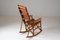 American Wooden and Leather Rocking Chair, 1960s 13