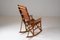 American Wooden and Leather Rocking Chair, 1960s, Image 13