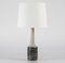 Tall Mid-Century Danish Grey with blue Stripes Alps Ceramic Table Lamp by Per Linnemann-Schmidt for Palshus, 1960s, Image 1