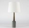 Tall Mid-Century Danish Moss Green + Blue Glaze Apls Ceramic Table Lamp by Per Linnemann-Schmidt for Palshus, 1960s, Image 1