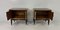 Italian Art Deco Parchment, Maple and Walnut Briar Nightstands, 1940s, Set of 2 8
