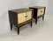 Italian Art Deco Parchment, Maple and Walnut Briar Nightstands, 1940s, Set of 2 5