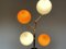 Black Metal, Brass and Opalines Floor Lamp from Arlus, 1950s, Image 15