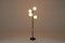 Black Metal, Brass and Opalines Floor Lamp from Arlus, 1950s, Image 12