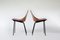 Mid-Century French Modern Tonneau Brown Leather & Metal Dining Chairs by Pierre Guariche for Maison Du Monde, 1950s, Set of 6 5