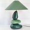 Green Ceramic Lamp by Francois Chatain, 1980s 1
