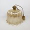 Mid-Century Gold Glass Pendant Lamp attributed to Doria, 1960s 3