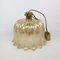 Mid-Century Gold Glass Pendant Lamp attributed to Doria, 1960s, Image 3