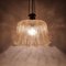 Mid-Century Gold Glass Pendant Lamp attributed to Doria, 1960s 8