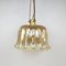 Lámpara colgante Mid-Century de vidrio dorado atribuida a Doria, años 60, Imagen 1