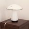 Mushroom Table Lamp in White Murano Glass with Black Glass Cable, 1980s 6