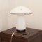 Mushroom Table Lamp in White Murano Glass with Black Glass Cable, 1980s 2