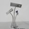 Vintage Desk Lamp with 3 Chrome Shades, 1960s 5