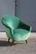 Fauteuil en Velours Vert, Italie, 1950s 1