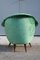 Italian Green Velvet Lounge Chair in the Style of Ico Parisi, 1950s 7