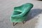 Italian Green Velvet Lounge Chair in the Style of Ico Parisi, 1950s 5