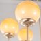 Large Ceiling Light with Brass Metal Frame and 24 Ivory Murano Glass Spheres, Italy, 1990s 6