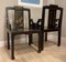 Late 19th Century Chinese Lacquered and Gilt Wood Chairs, Set of 2, Image 4