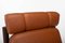 Brutalist Lounge Chair and Ottoman in Cognac Leather by Jean Gillon for Percival Lafer, 1970s, Set of 2 13