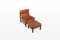 Brutalist Lounge Chair and Ottoman in Cognac Leather by Jean Gillon for Percival Lafer, 1970s, Set of 2 4