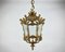 Antique Empire Style Bronze & Glass Lantern Pendant Light, France, 1920s 1