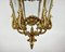 Antique Empire Style Bronze & Glass Lantern Pendant Light, France, 1920s, Image 9