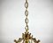 Antique Empire Style Bronze & Glass Lantern Pendant Light, France, 1920s 6