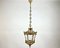 Antique Empire Style Bronze & Glass Lantern Pendant Light, France, 1920s 2