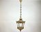 Antique Empire Style Bronze & Glass Lantern Pendant Light, France, 1920s, Image 2