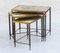 Hollywood Regency Nest of Tables in Bronze and Eglomized Glass from Maison Jansen, 1970s, Set of 3 6