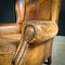 Vintage Sheep Leather Wingback Armchair 4