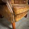 Vintage Sheep Leather Wingback Armchair 9