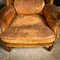 Vintage Sheep Leather Wingback Armchair 6