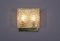 Lámpara de pared de cristal y latón, años 70, Imagen 4