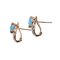 Boucles d'Oreilles en Or avec Topazes et Diamants, 2000s, Set de 2 2