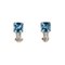 Boucles d'Oreilles en Or avec Topazes et Diamants, 2000s, Set de 2 1