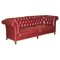 Large Vintage Chesterfield Sofa in Oxblood Leather from Howard & Sons 1