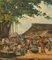 GA Kadir, Veduta di un villaggio indonesiano, Olio su tela, inizio XX secolo, Immagine 4