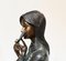 Female Bronze Flute Player Statue Seated Girl Casting 6