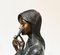 Weibliche Bronze Flötenspieler Statue Sitz Mädchen Casting 6